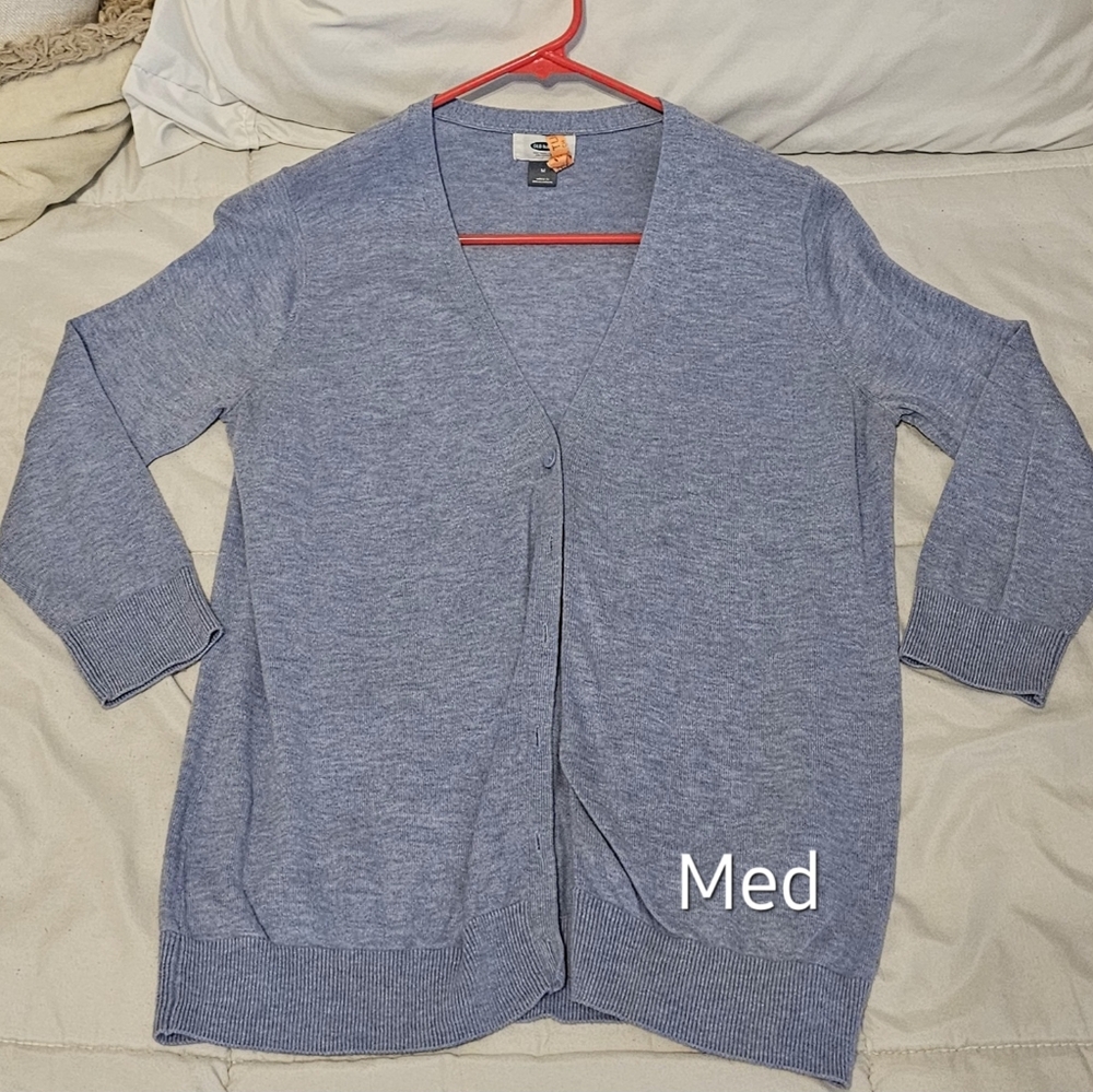 Old Navy Blue Cardigan Medium